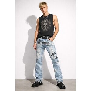 FWRD Men's Denim Astroboy Blue Distressed Jean Jeans Grunge Rock 29 / 32